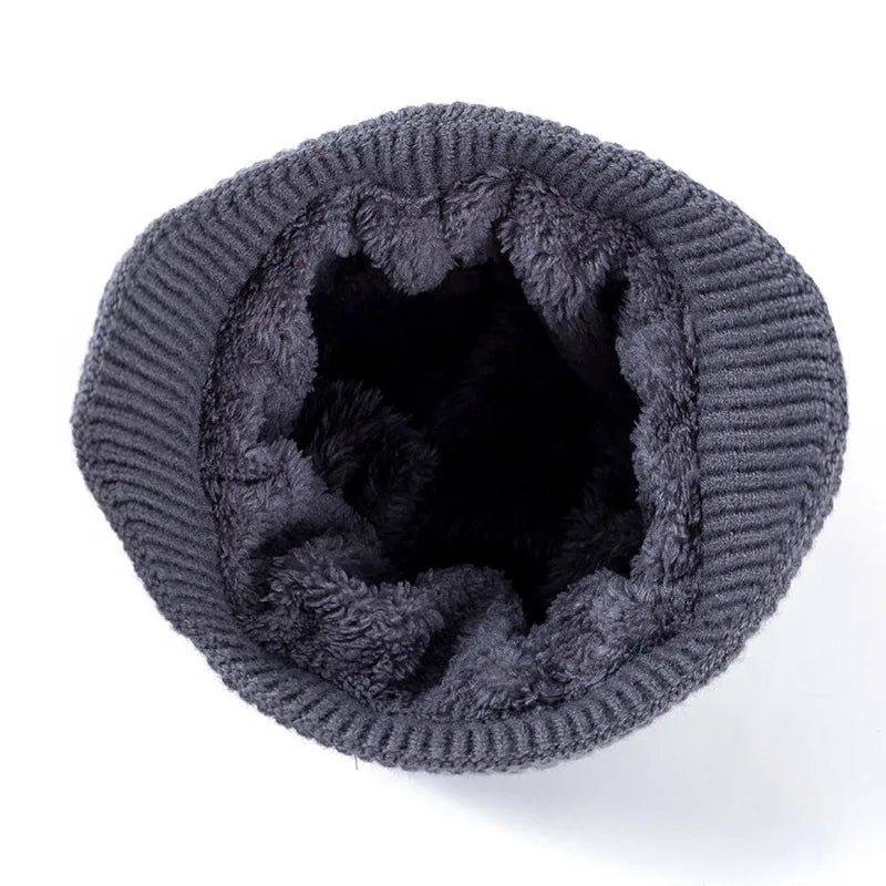 Unisex Winter Knit Earflap Beanie Hat For Men Women