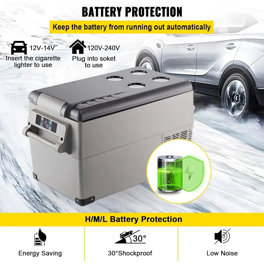 Portable Dual Zone Refrigerator For Travel And Camping
