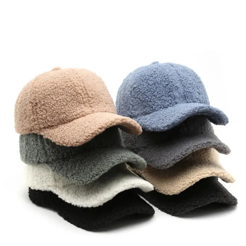 COKKCN Autumn Winter Lamb Wool Baseball Cap For Women