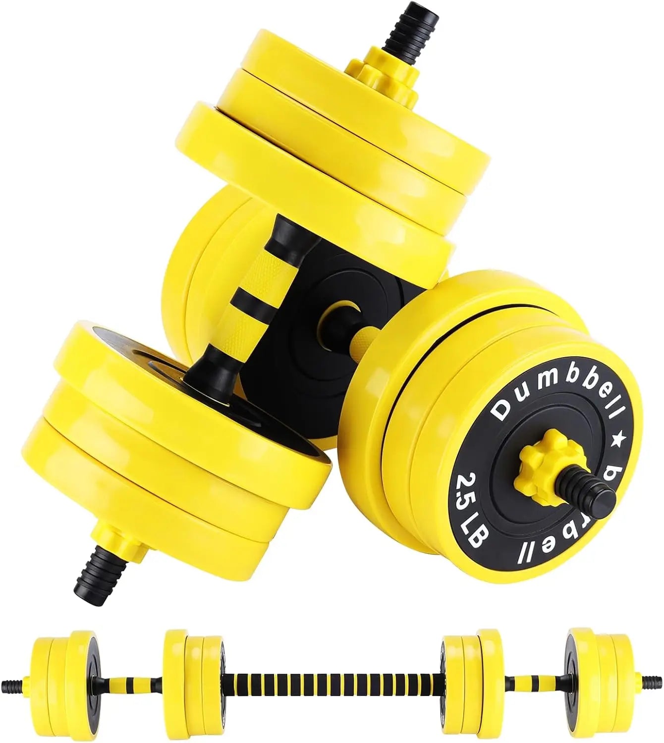 HiMISS 2 In 1 Adjustable Dumbbell Set For Home Gym - Arthur's Wellness Emporium