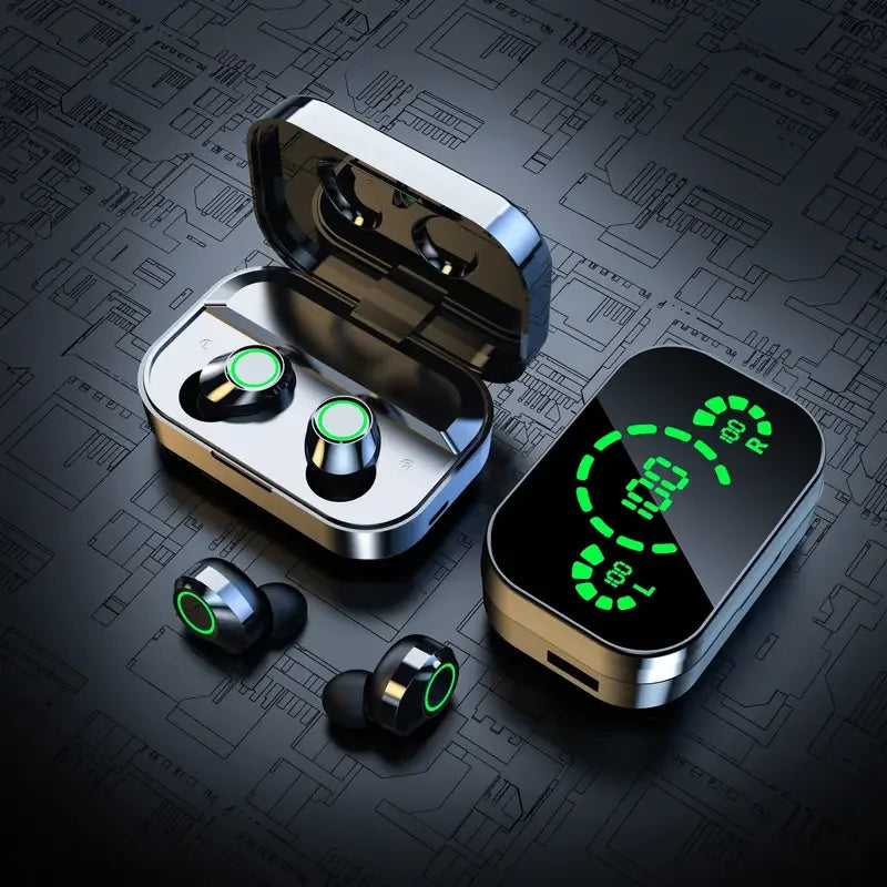 GREATWALL Wireless TWS Earphones With Microphone And Charging Case - Arthur's Wellness Emporium