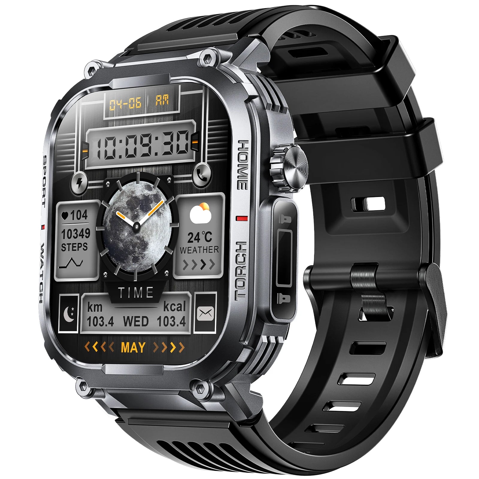 LaNikar Smart Watch Men 3ATM Waterproof S320B Compass LED Flashlight Heart Rate - Arthur's Wellness Emporium