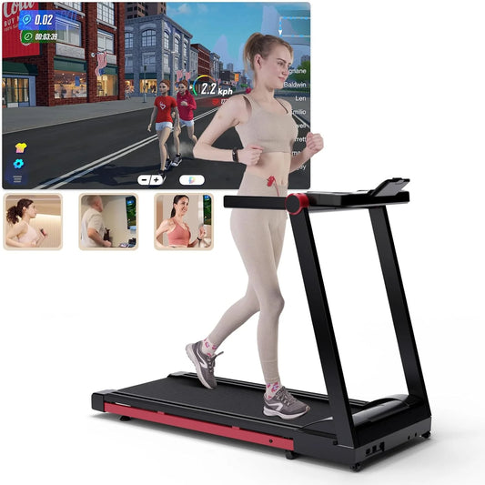 Foldable Treadmill Incline Six Percent Home Office App