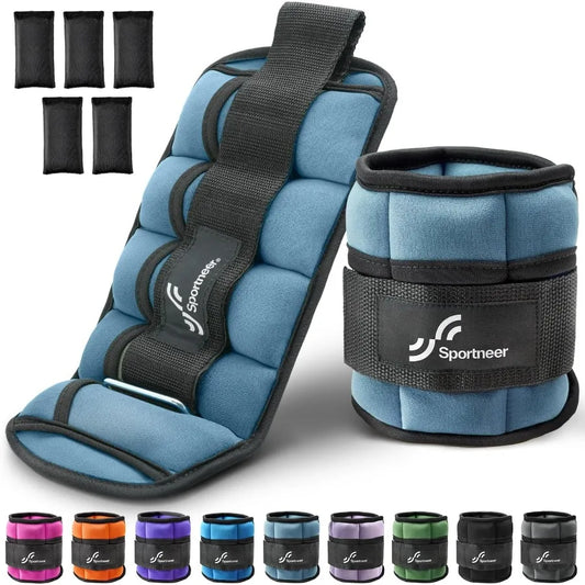 LISM Adjustable Ankle Weights 7 Lb Pair With Secure Straps - Arthur's Wellness Emporium