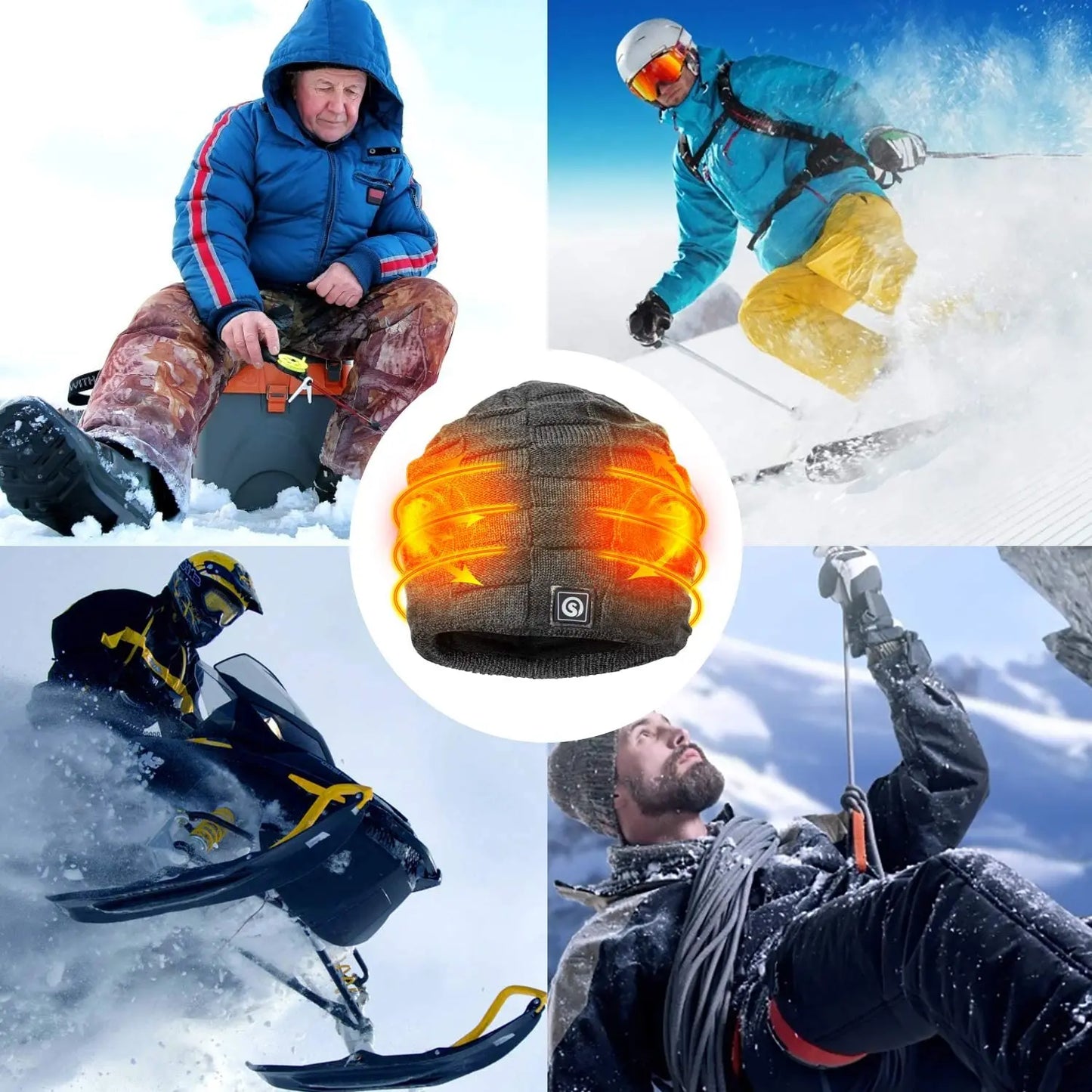 Savior Heated Winter Beanie Cap for Men and Women