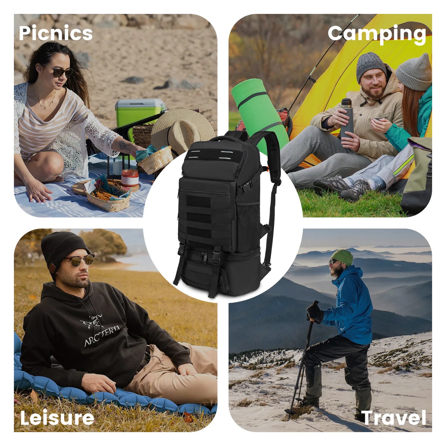 Insulated Backpack Cooler for Lunch and Travel 15.6 Inch
