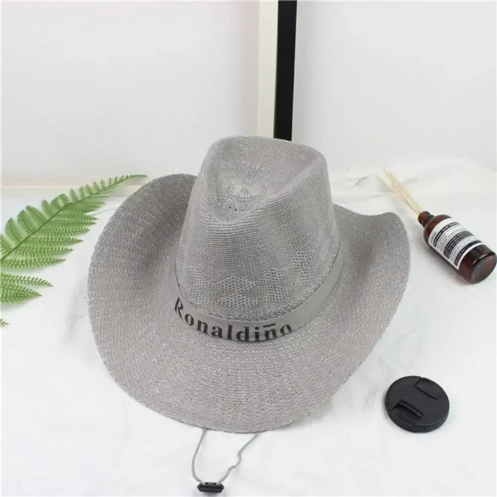 Straw Sun Hat Unisex Wide Brim Beach Fashion Sun Protection