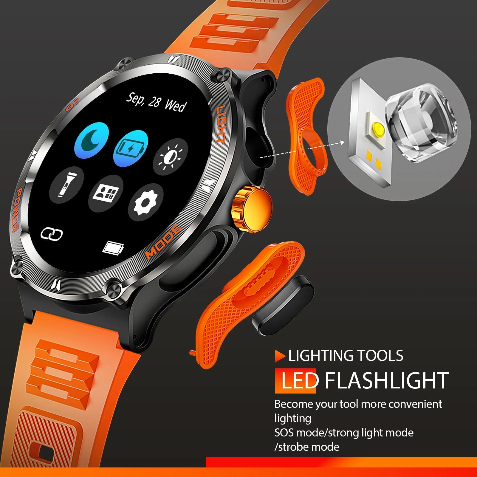 EIGIIS Smartwatch 3ATM Waterproof Heart Rate Sleep Analysis Bluetooth - Arthur's Wellness Emporium