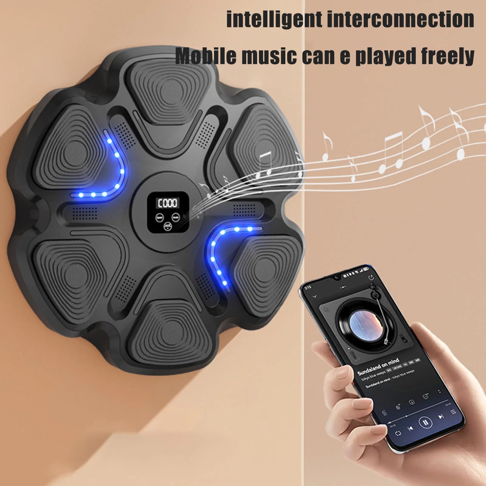 Wall Mounted Smart Musical Boxing Machine With Digital Target Training - Arthur's Wellness Emporium
