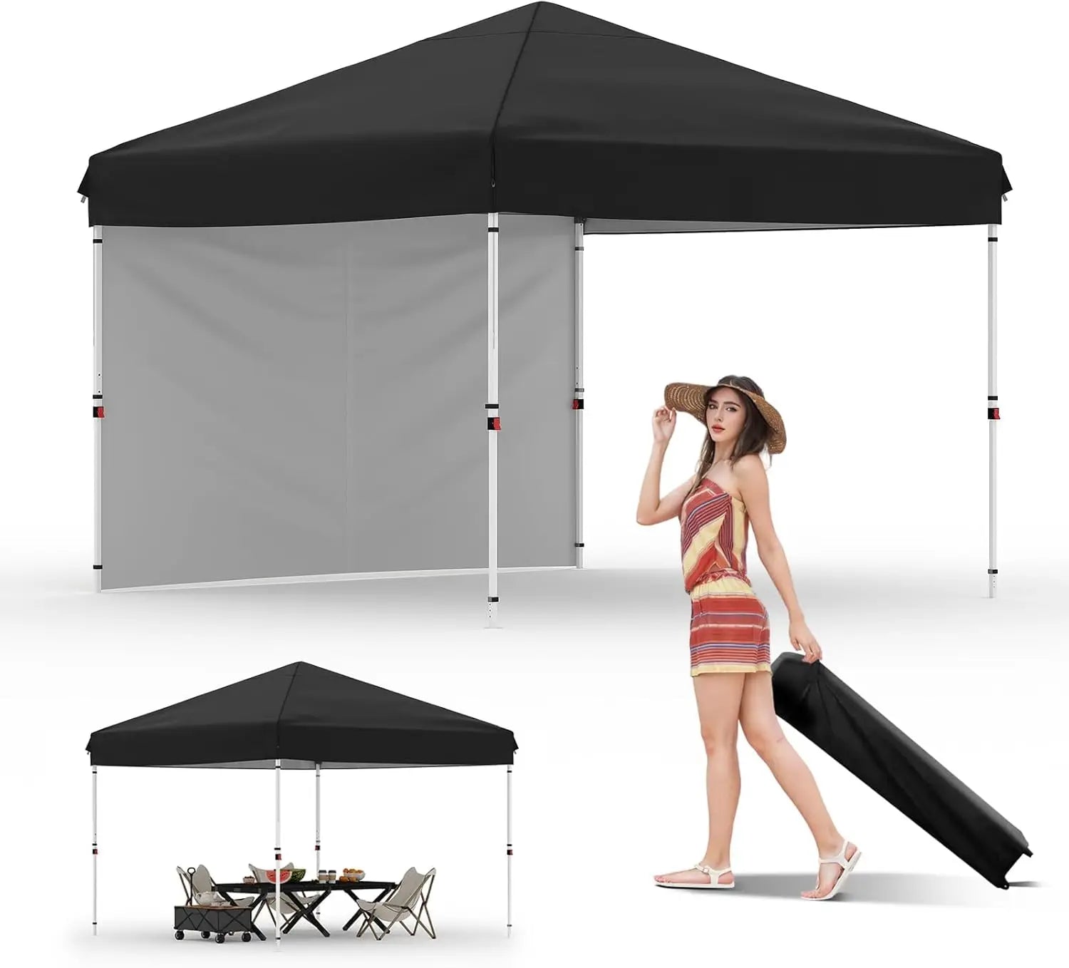 TWISTER Pop Up Canopy Tent With Removable Sidewall Shelter - Arthur's Wellness Emporium
