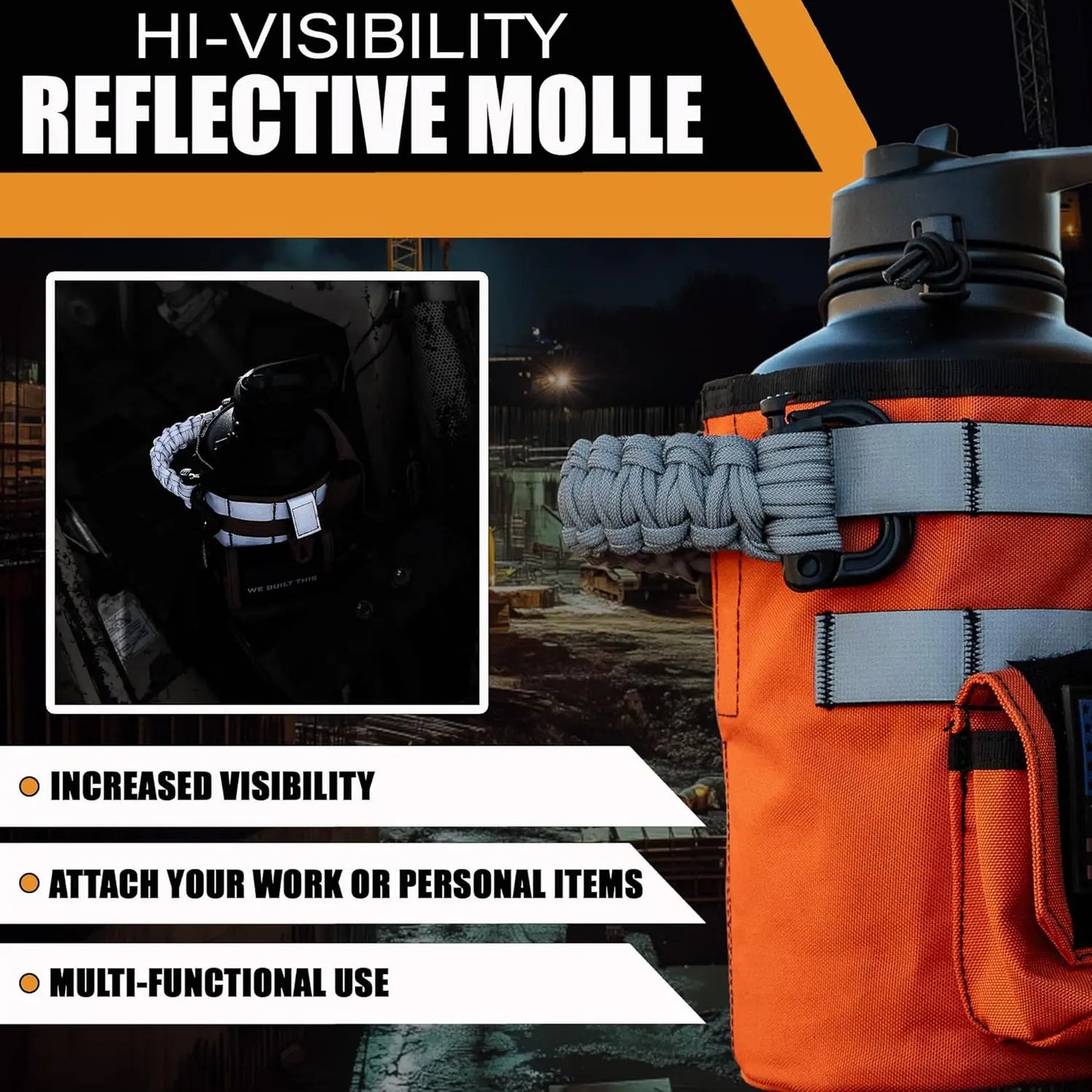 XMSJ Vacuum Insulated Water Bottle With Paracord Handle