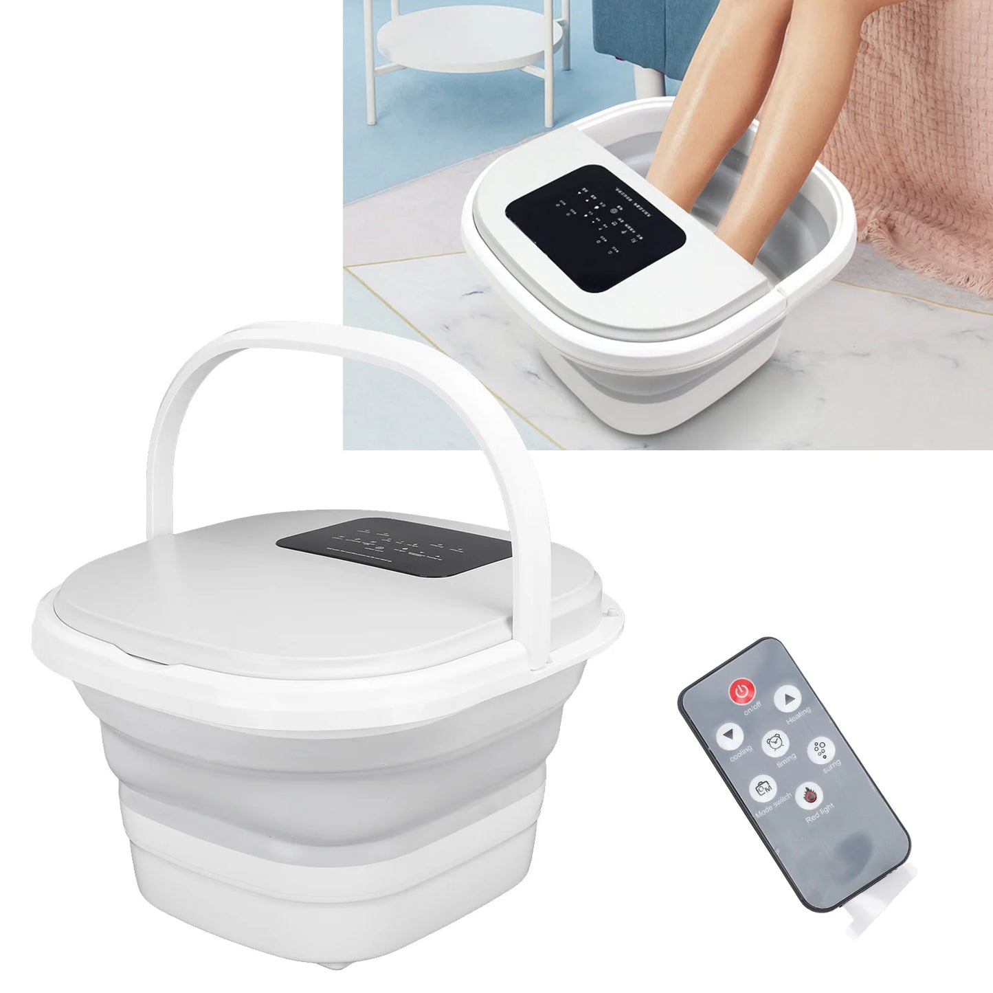 Smart Foldable Foot Massager Spa With Heating Rollers - Arthur's Wellness Emporium