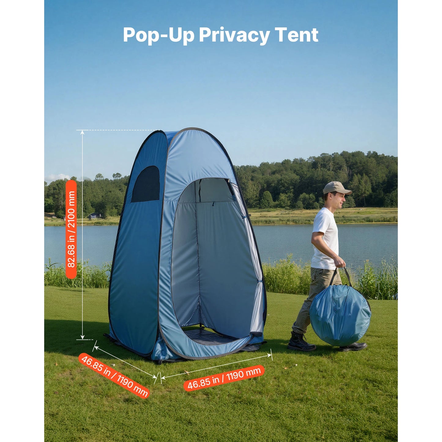 SucceBuy Pop Up Shower Tent Instant Portable Privacy Changing Room - Arthur's Wellness Emporium