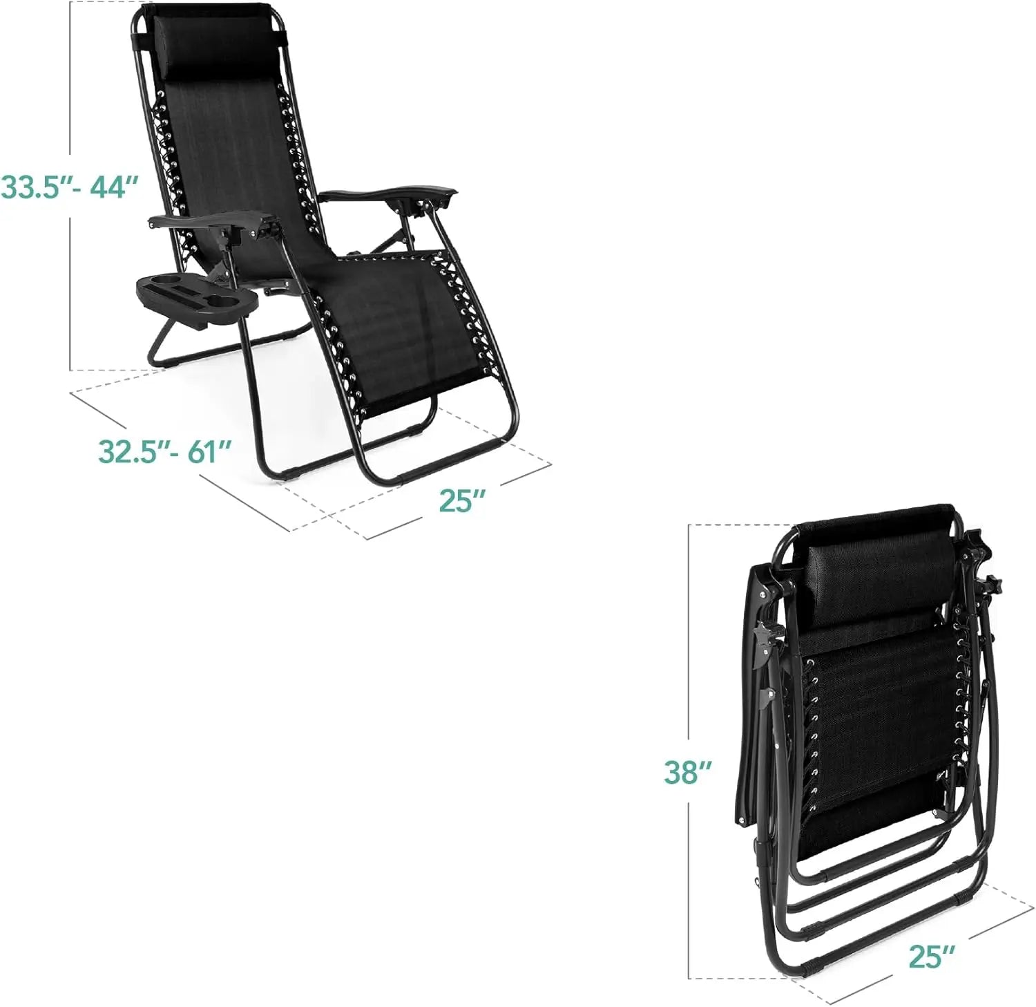 Two Adjustable Steel Mesh Zero Gravity Lounge Chairs With Pillows - Arthur's Wellness Emporium