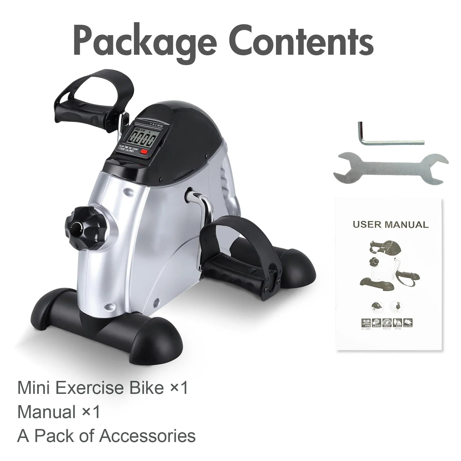 NONED Portable Under Desk Pedal Exerciser With LCD Display - Arthur's Wellness Emporium