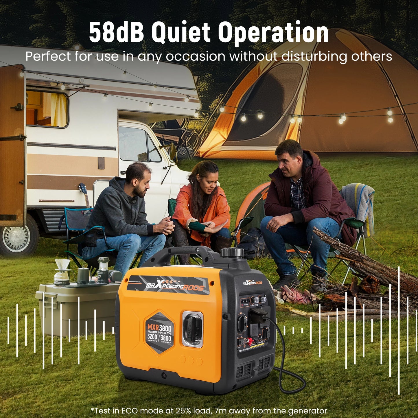 MXR 3800W Portable Gasoline Inverter Generator Quiet for Home RV - Arthur's Wellness Emporium