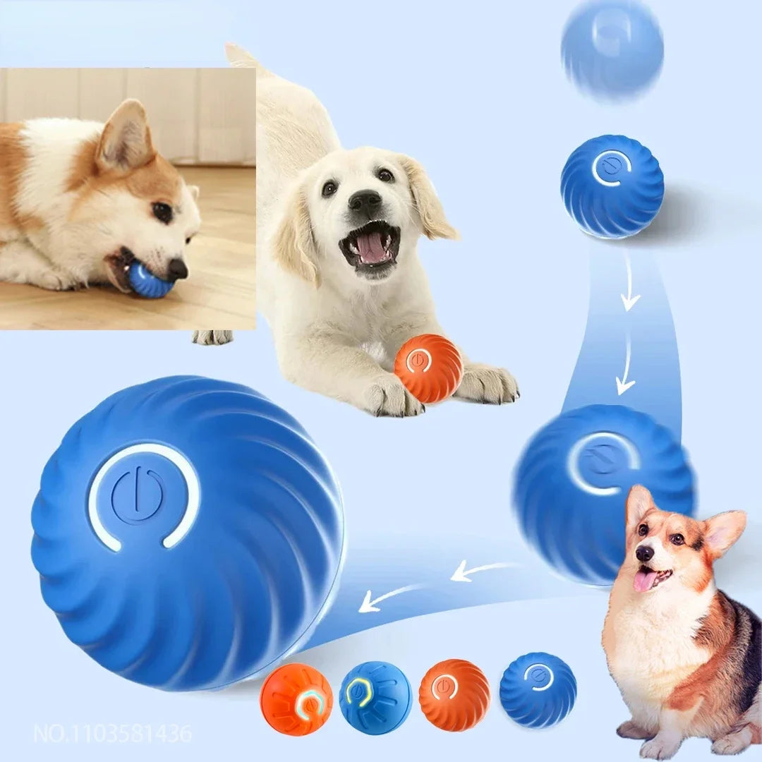 Smart Pet Toy Ball Electric Interactive Jumping Rolling Ball Rechargeable