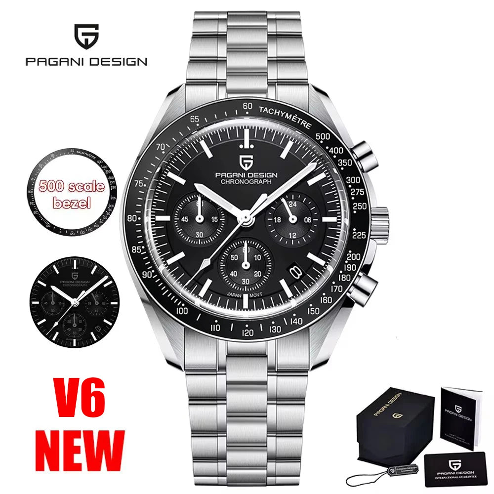 Pagani Design Moon V6 Men's Quartz Chronograph Watch
