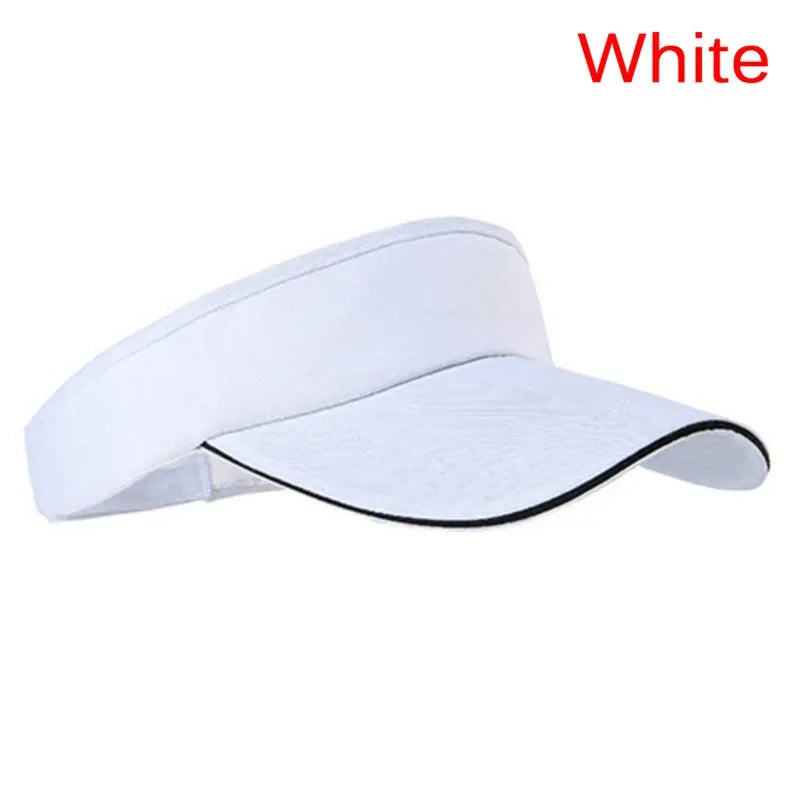 Cotton Adjustable Visor Cap For Running Tennis Golf Unisex - Arthur's Wellness Emporium