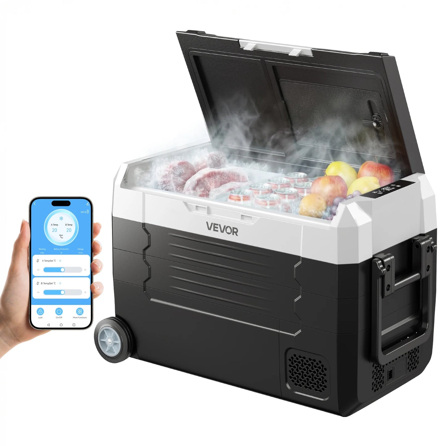 SucceBuy Car Refrigerator Portable 12V Compressor Cooler for Camping