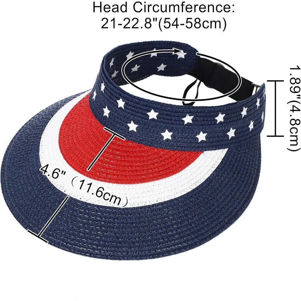 Womens Straw Sun Hat UV Protection Wide Brim Beach Cap - Arthur's Wellness Emporium