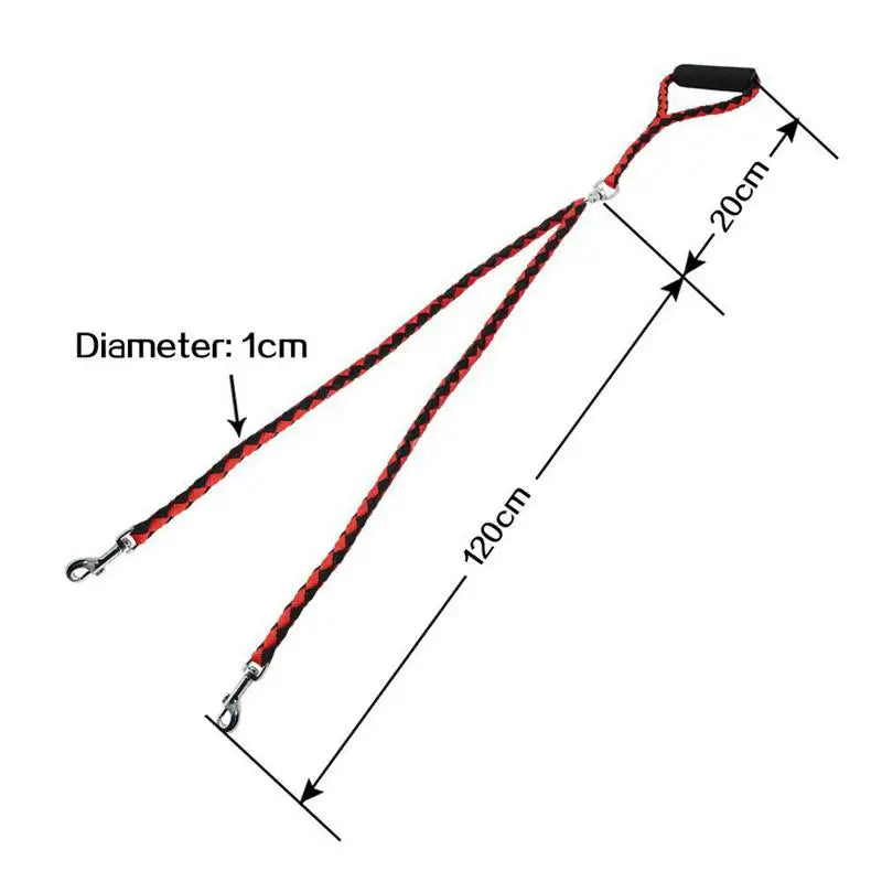 Elastic Dual Dog Leash With Couplers For Two Dogs Outdoor - Arthur's Wellness Emporium