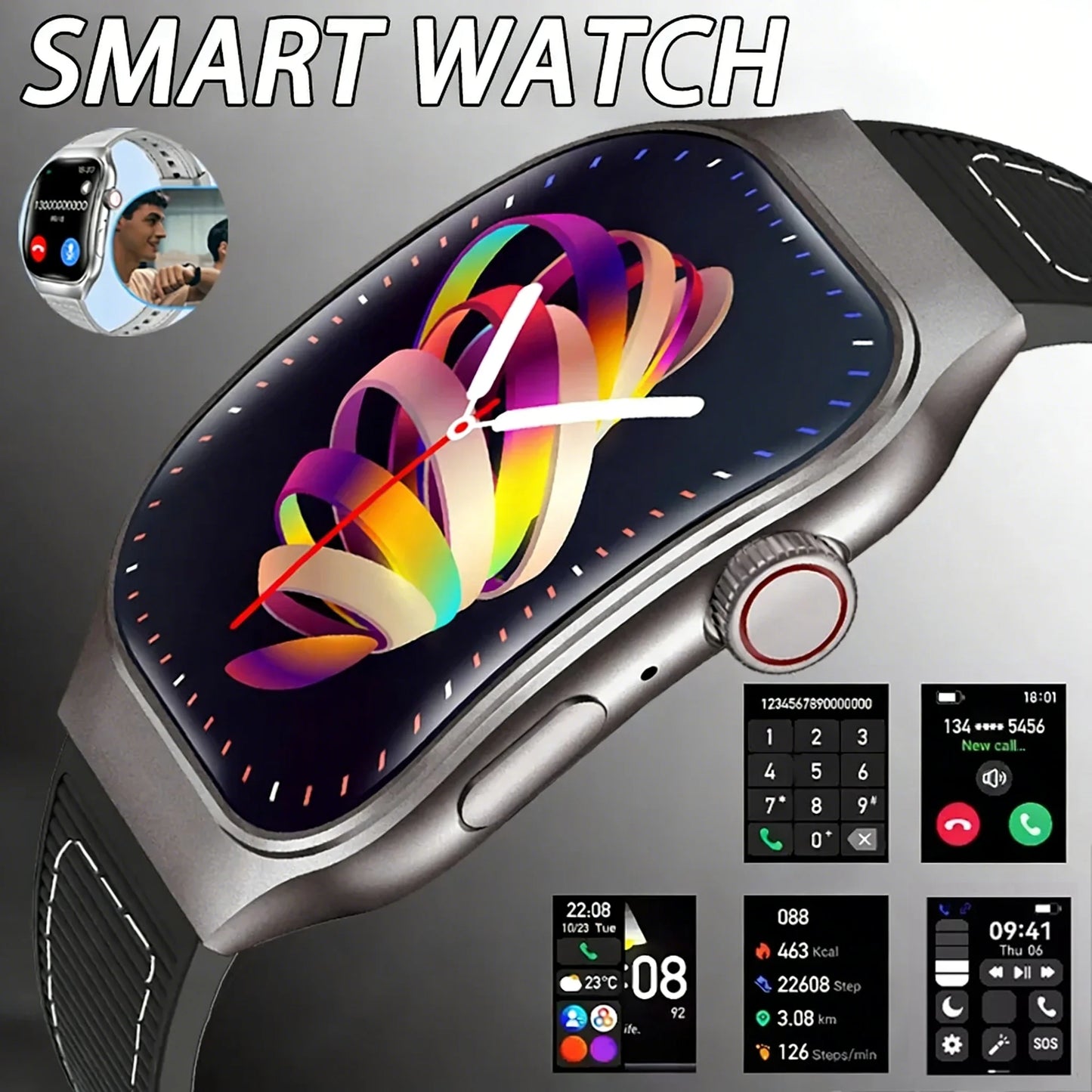 LAXASFIT Bluetooth Call Smart Watch for Men with HD Screen