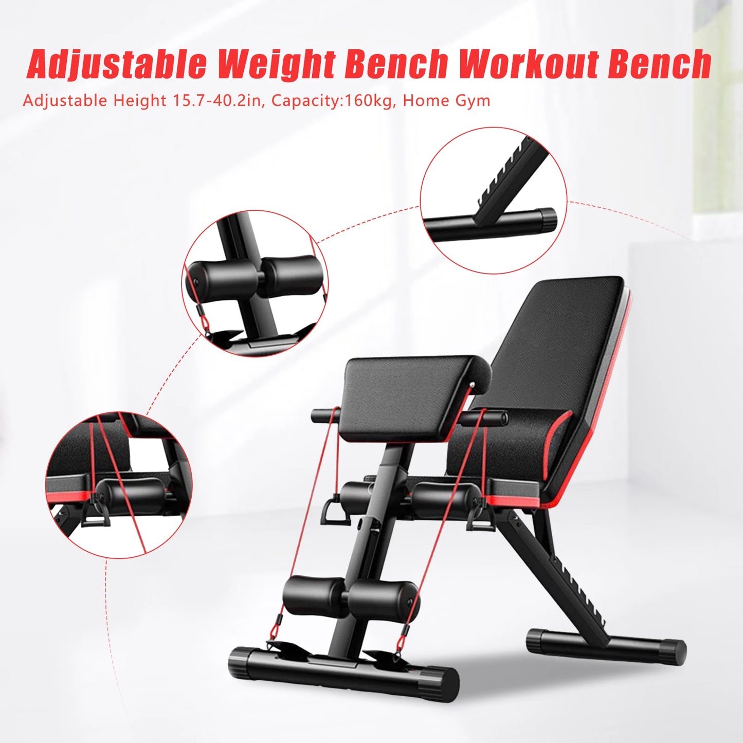Adjustable Weight Bench for Strength Training and Fitness