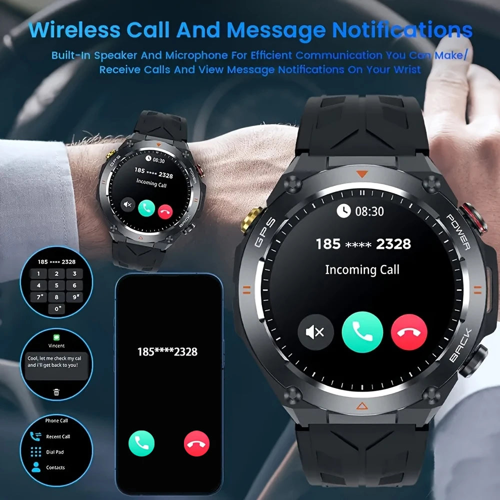 SENBONO Built-In GPS Smartwatch Bluetooth Calling 1ATM Fitness Tracker - Arthur's Wellness Emporium