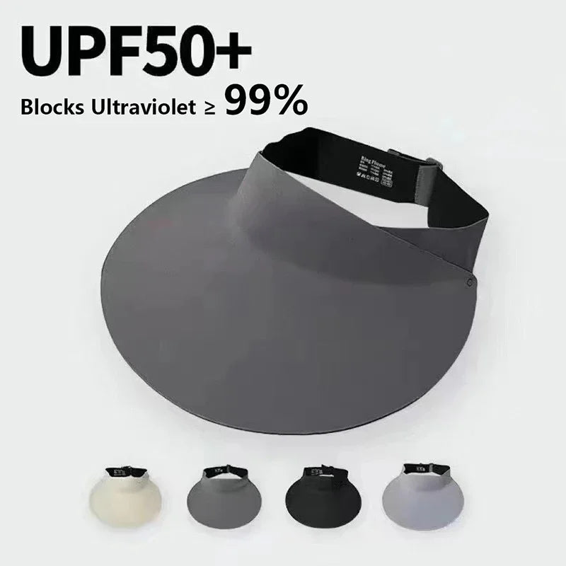 Velishy Summer Foldable Seamless Wide Brim Sun Hat Unisex