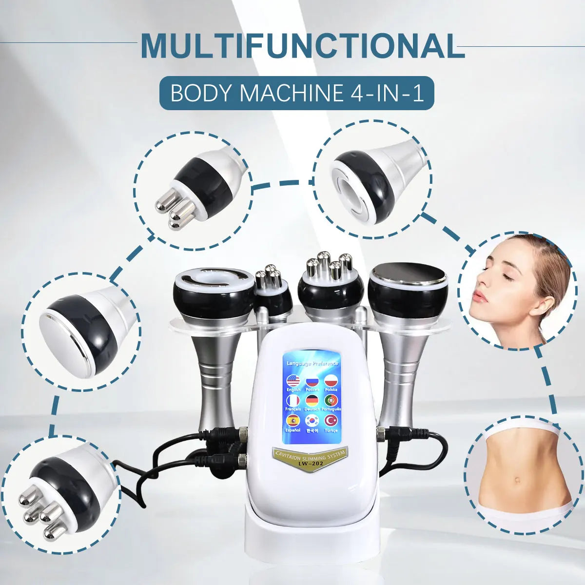 Amilibeauty 4 In 1 Cavitation Body Slimming Machine Pro