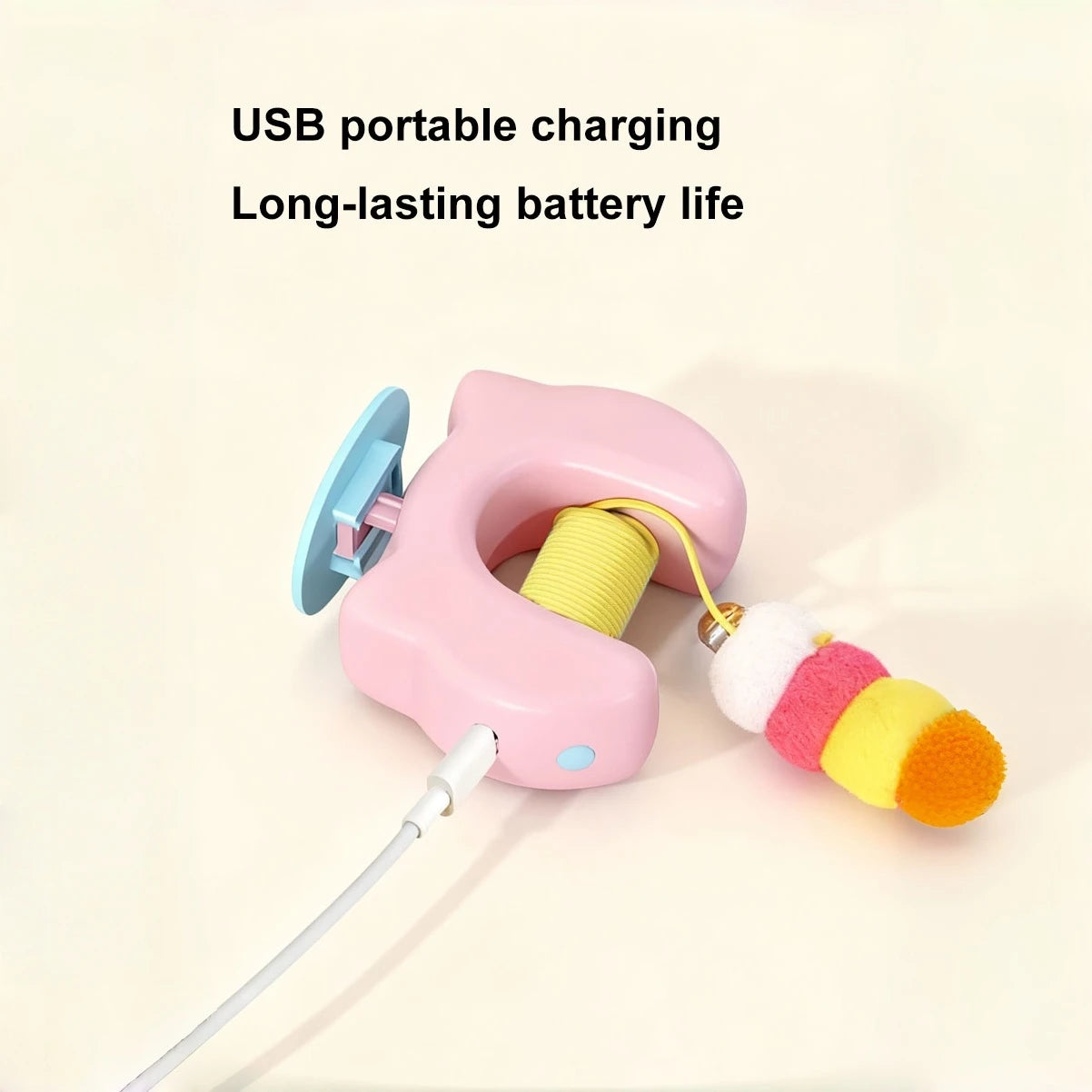 Electric Cat Toy With Auto Swing Ropes and Feather Teaser - Arthur's Wellness Emporium