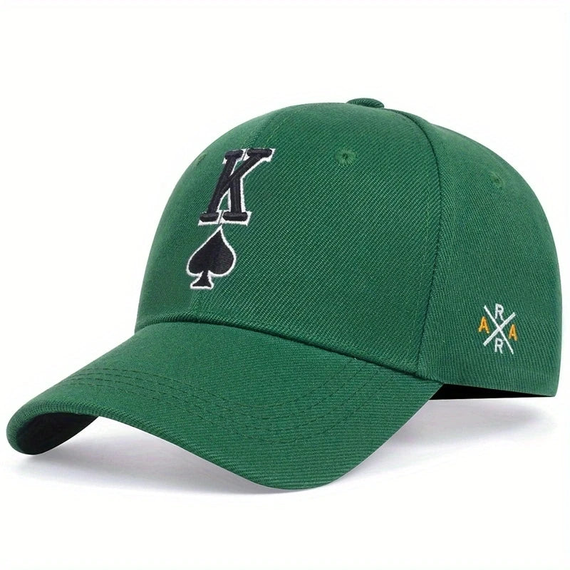 Unisex Poker Spades K Embroidery Baseball Cap Adjustable Hat
