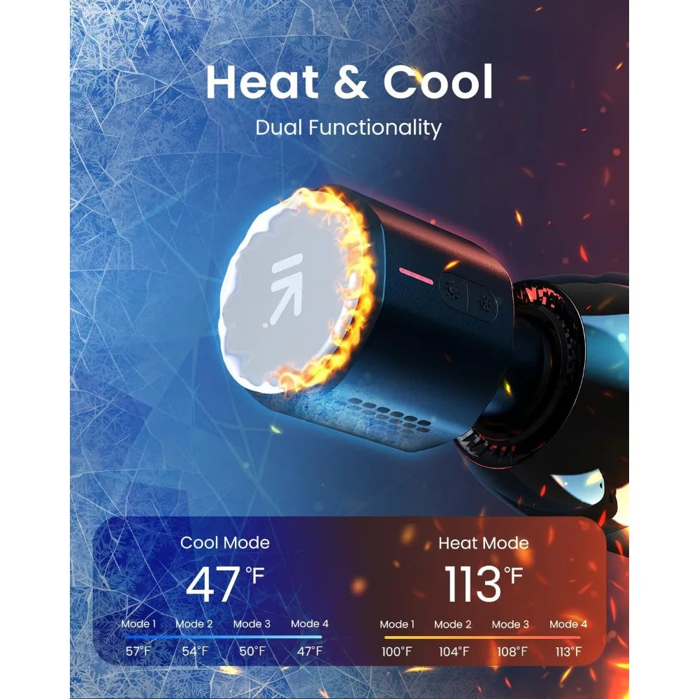 Deep Tissue Hot Cold Massage Gun Bluetooth Percussion 12mm - Arthur's Wellness Emporium