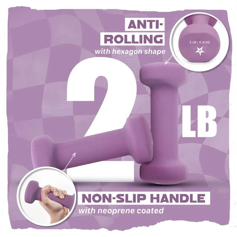 Yes4All Neoprene Dumbbell Hand Weights Set of 2