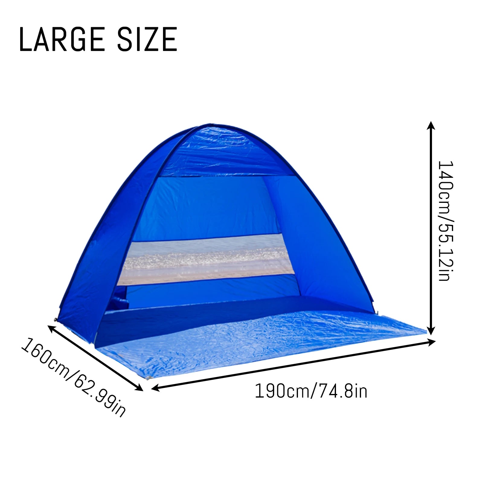 Pakicetus Pop Up Beach Tent With Handbag Compact Folding Outdoor Shelter - Arthur's Wellness Emporium