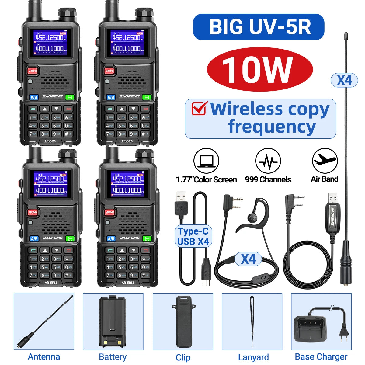 Baofeng AR-5RM Multi Band Walkie Talkie 10W Long Range - Arthur's Wellness Emporium