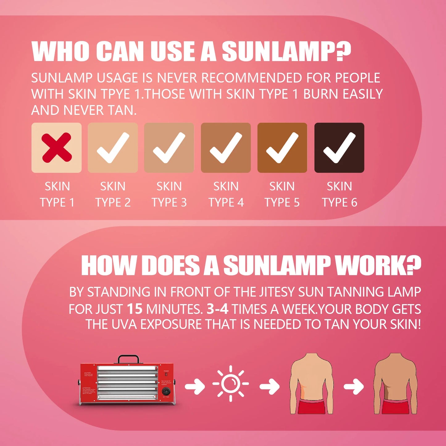 KTSC Ultraviolet Tanning Lamp Indoor Adjustable UVA UVB Light - Arthur's Wellness Emporium