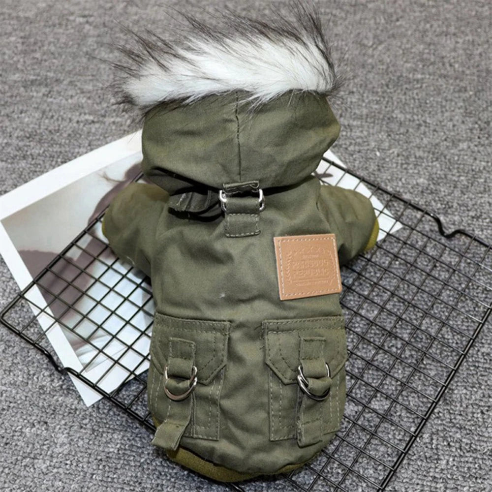 Dog Jacket With Harness For Winter Hiking Outdoors - Arthur's Wellness Emporium