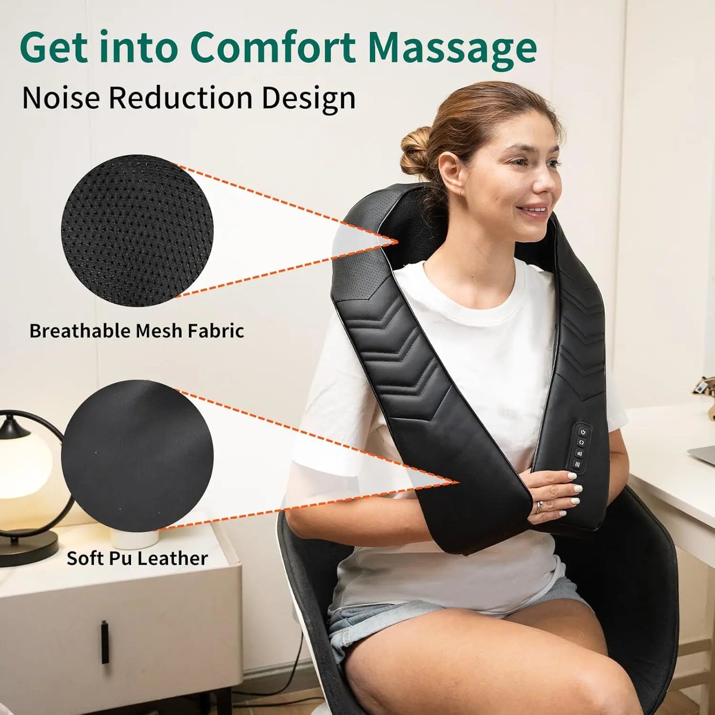 MASGREE Electric Shiatsu Neck And Shoulder Massager With Heat