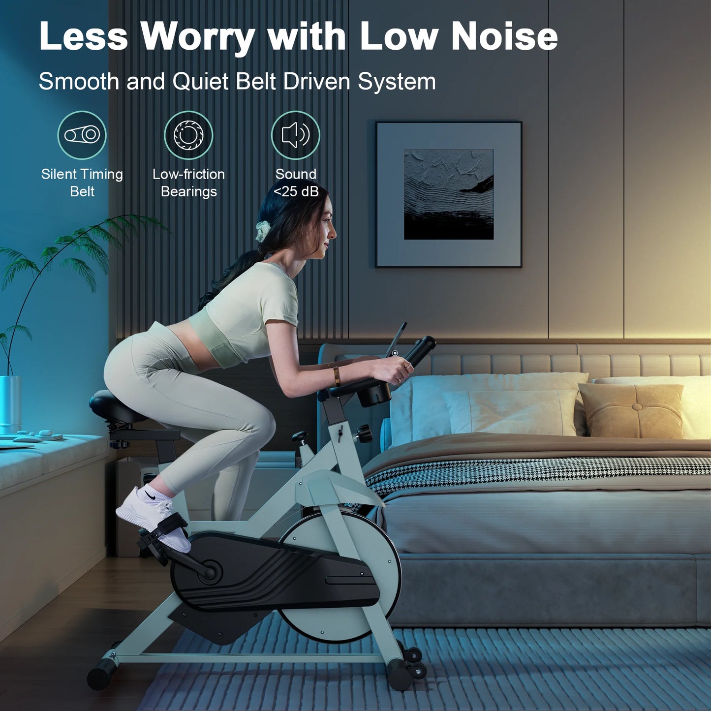 Superun Exercise Bike 32 Level Magnetic Resistance Home Workout - Arthur's Wellness Emporium