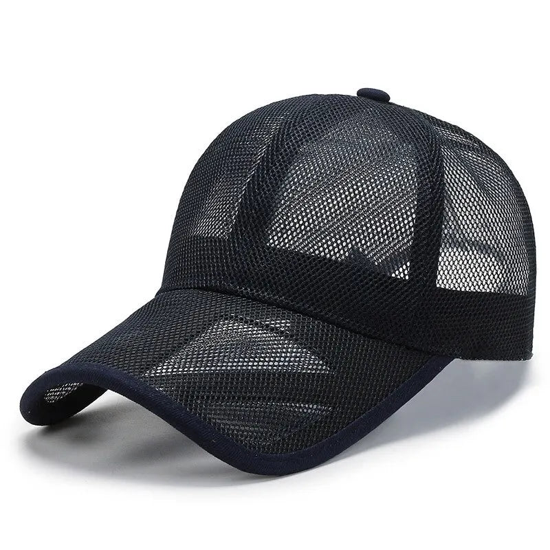 Breathable Openwork Mesh Baseball Cap for Outdoor Sun Protection