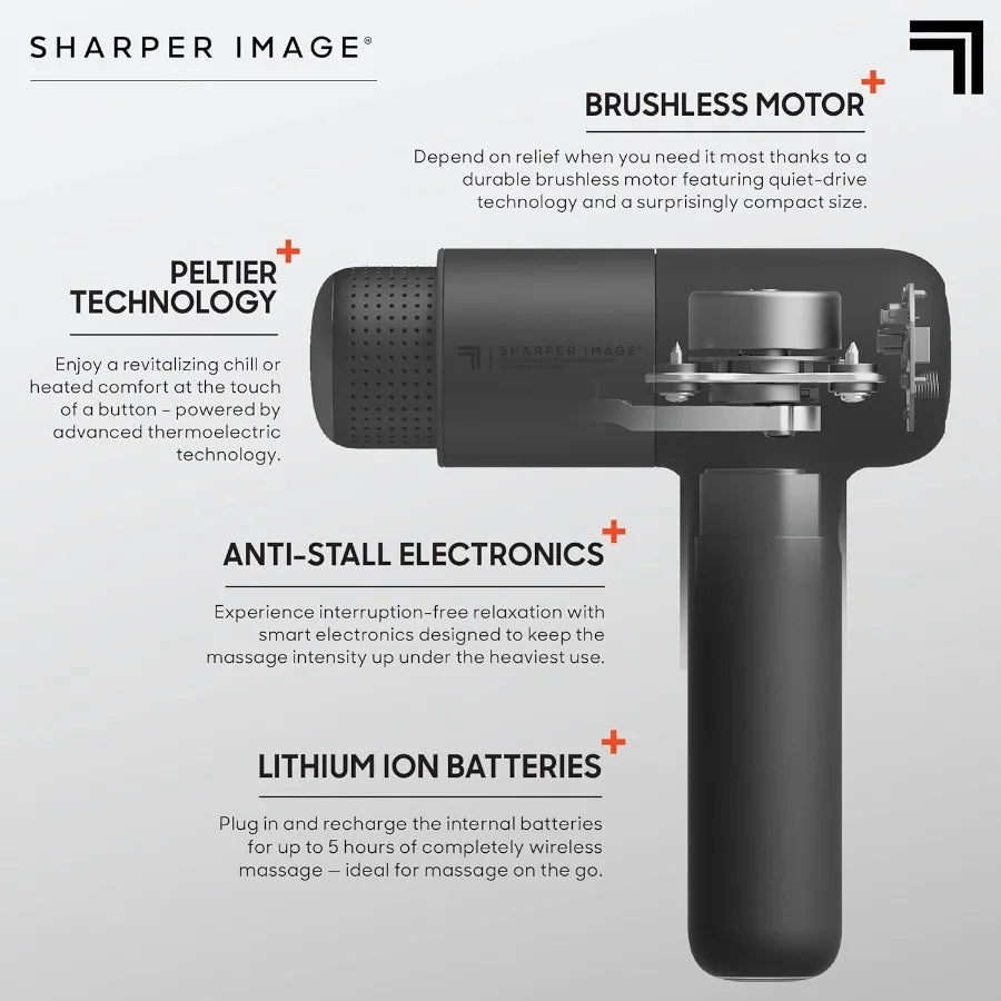 Deep Tissue Percussion Massage Gun Powerboost Pro Handheld Massager - Arthur's Wellness Emporium