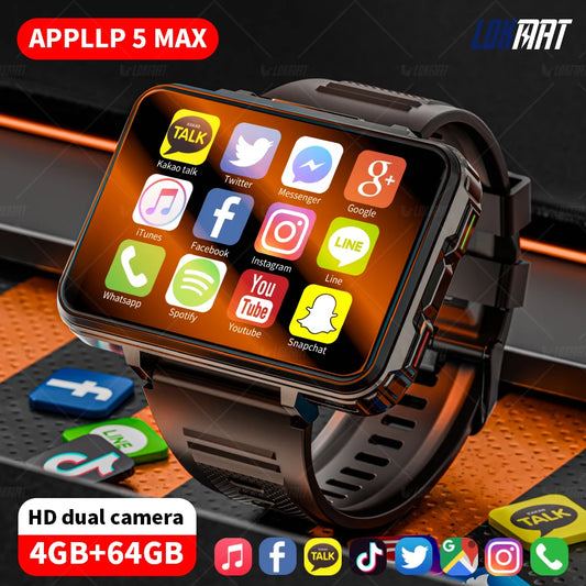 Lokmat Appllp 5 Max Android Watch 4G Calls Dual Camera