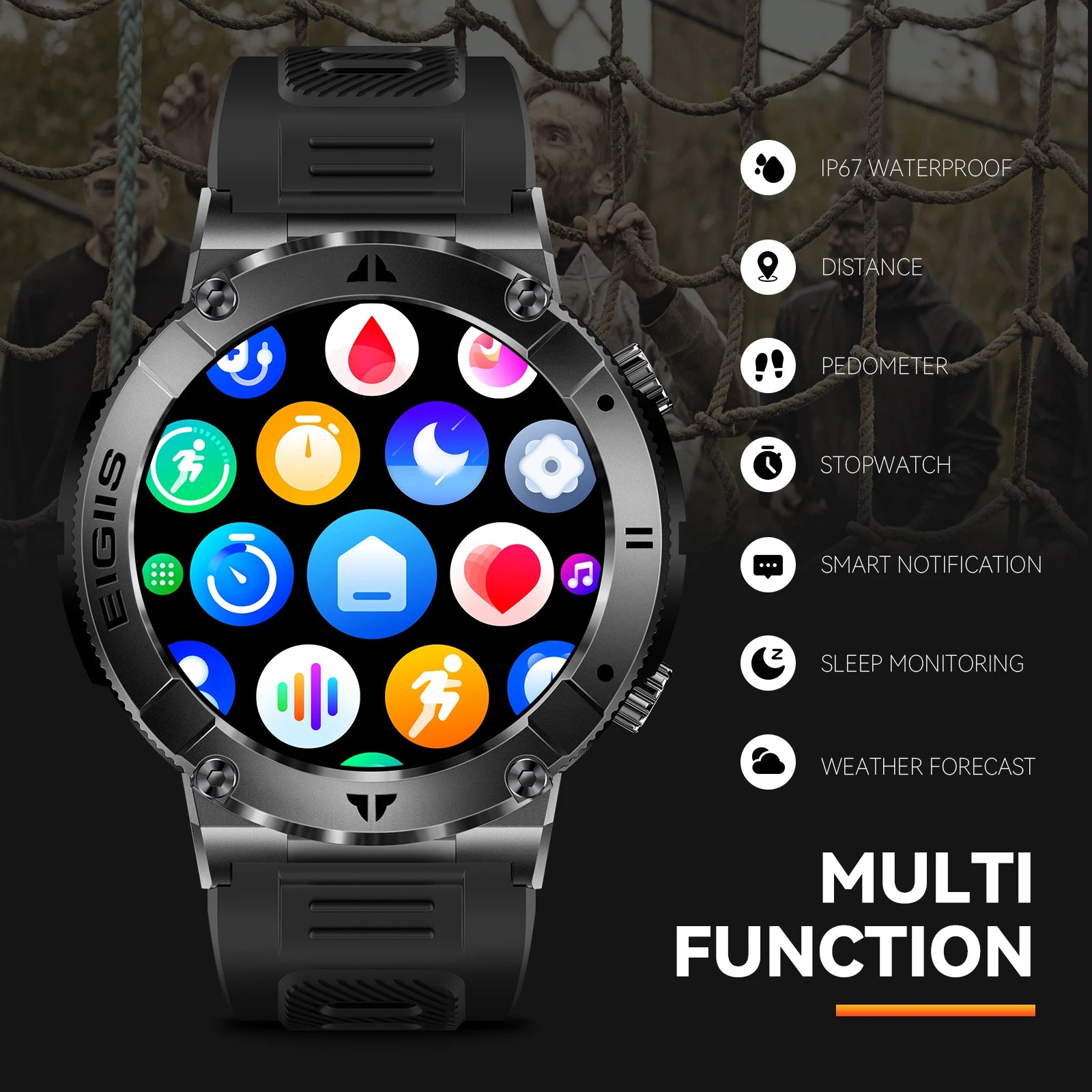 LaNikar Smart Watch Men TFT Display Bluetooth Call Blood Pressure - Arthur's Wellness Emporium
