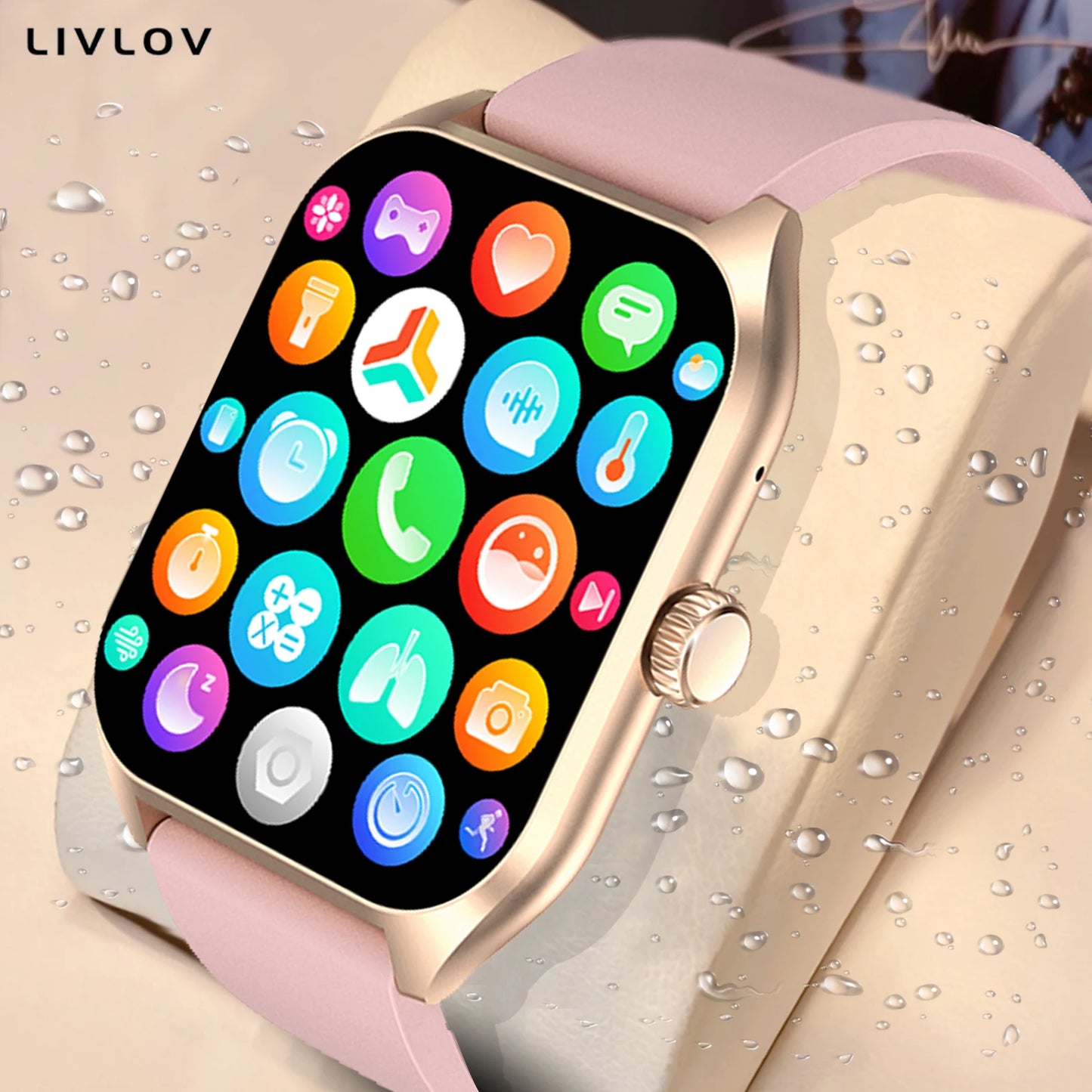 LIVLOVCP AI Voice Assistant Smartwatch Heart Rate Monitor - Arthur's Wellness Emporium