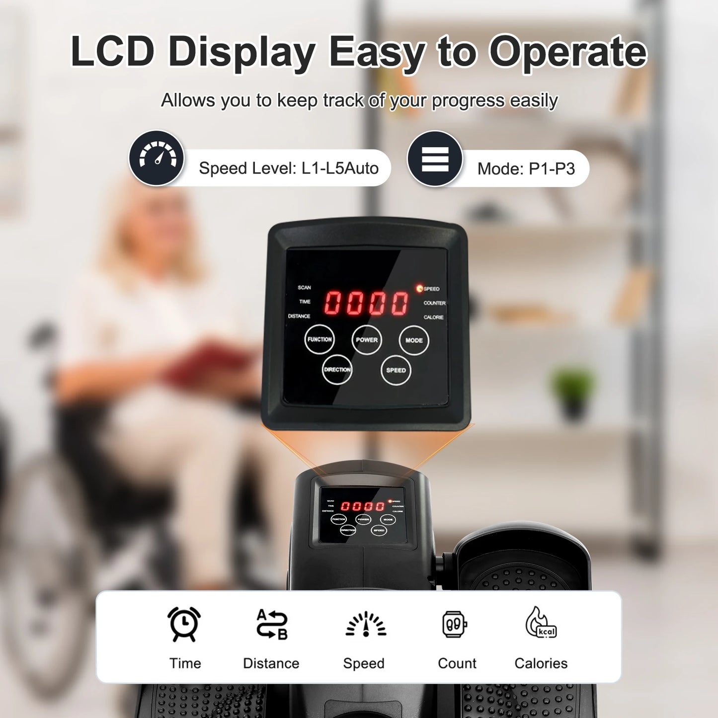 GamewiuHignc Under Desk Elliptical Exerciser With Remote