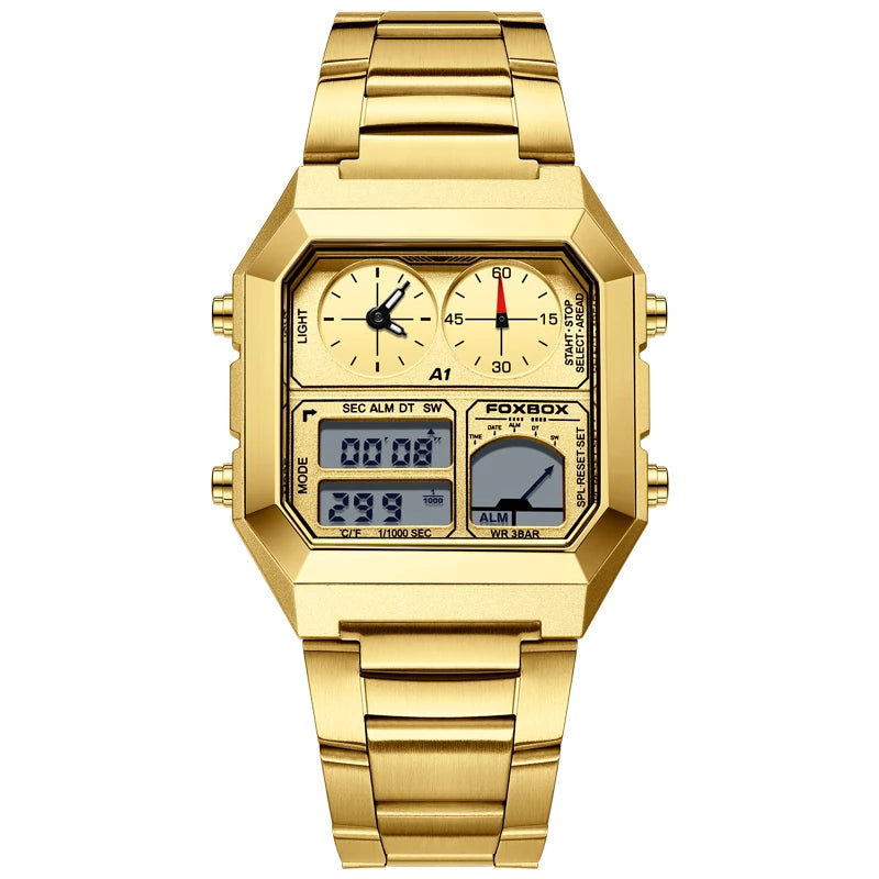 FoxBox Men's Digital Sports Watch Luminous Waterproof Calendar - Arthur's Wellness Emporium