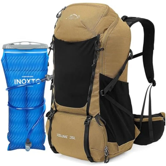 INOXTO Hiking Backpack With Water Bladder And Rain Cover - Arthur's Wellness Emporium