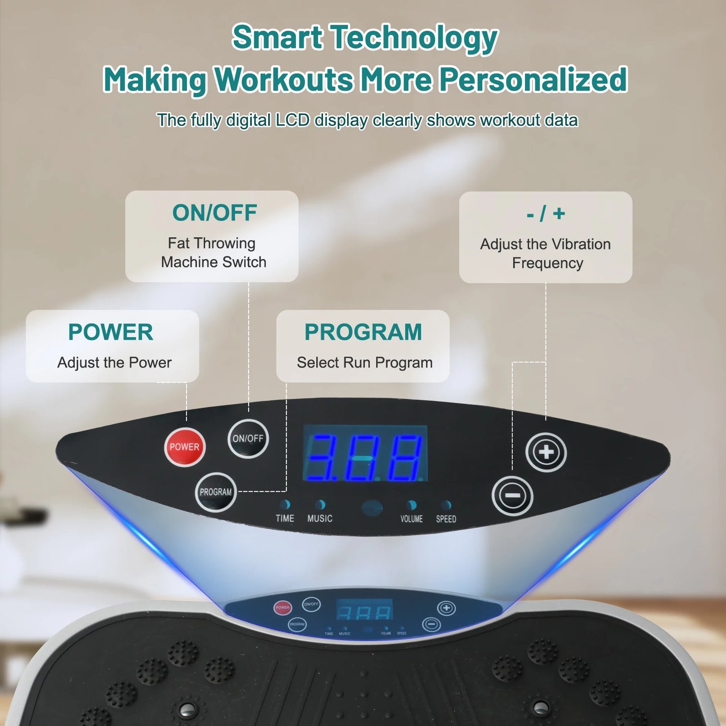 Vibration Plate Exercise Machine Portable Fat Burning Full Body Workout - Arthur's Wellness Emporium